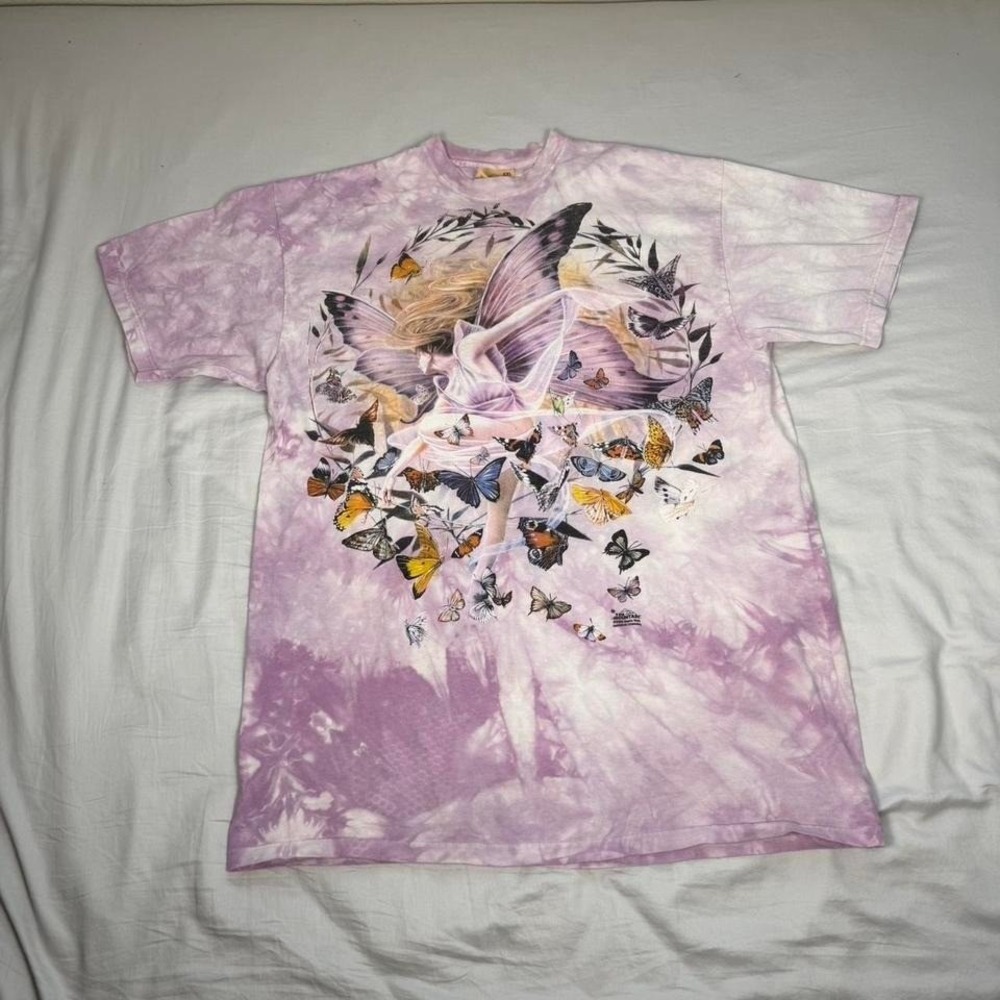 Vintage 2000 y2k The Mountain purple tie dye fairy short sleeve t-shirt